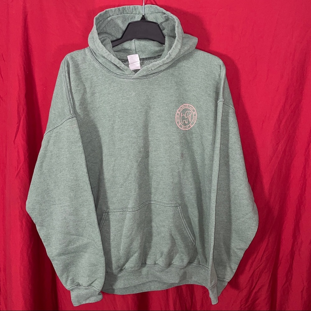 Puppie Love - Save, Rescue, Love - Green Graphic Art Gildan Hoodie Top